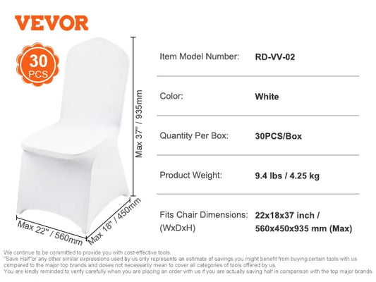 SucceBuy Stretch Spandex Chair Covers Universal Fitted Slipcovers