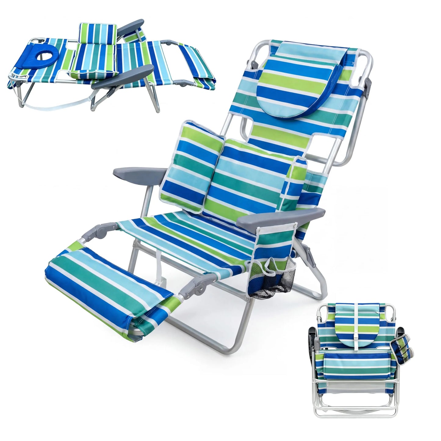 HiMISS Face Down Sunbathing Chair Lounger With Adjustable Footrest
