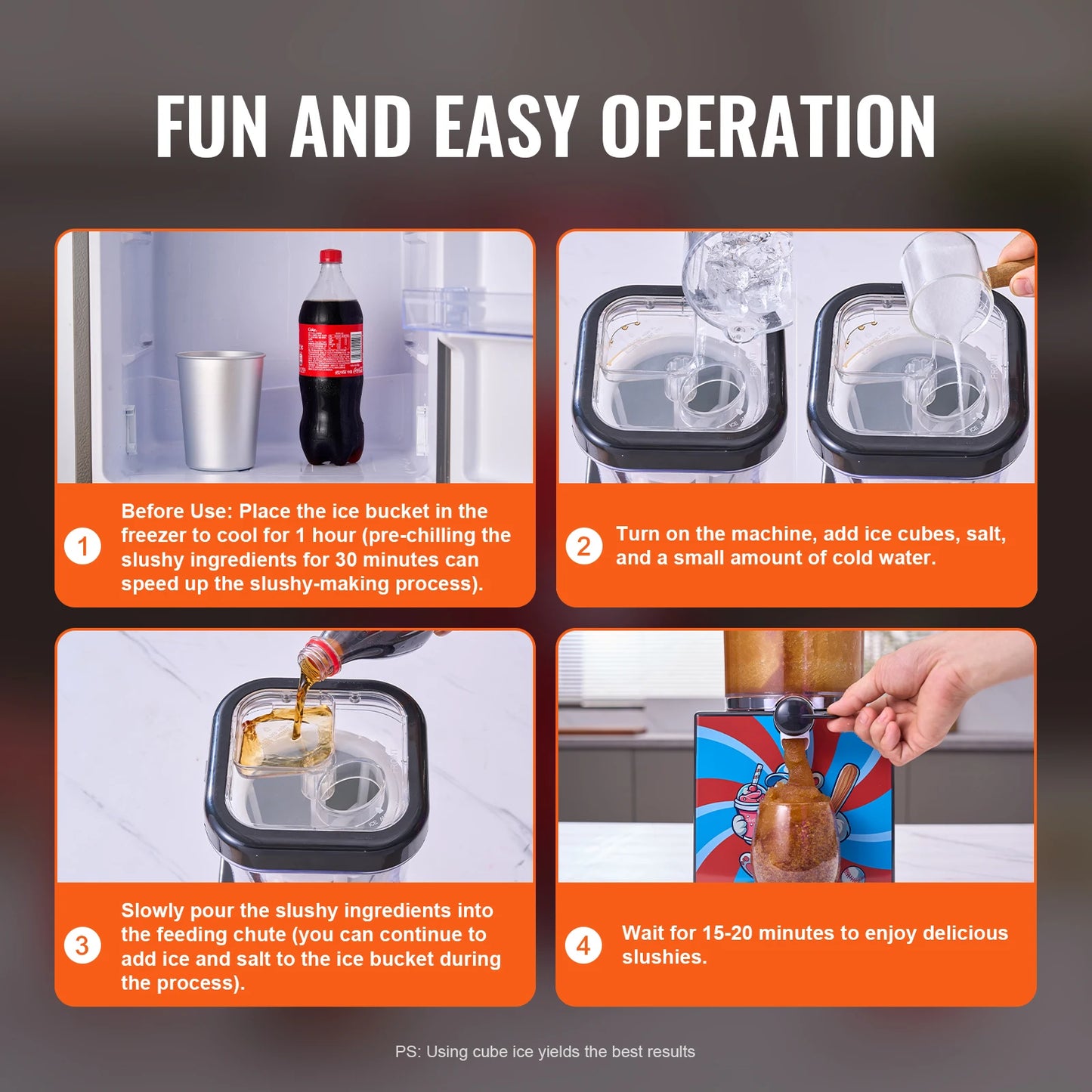 SucceBuy Slushy Machine For Home Use 34oz Frozen Drink Maker With Food Grade Materials Ideal For Kids Parties