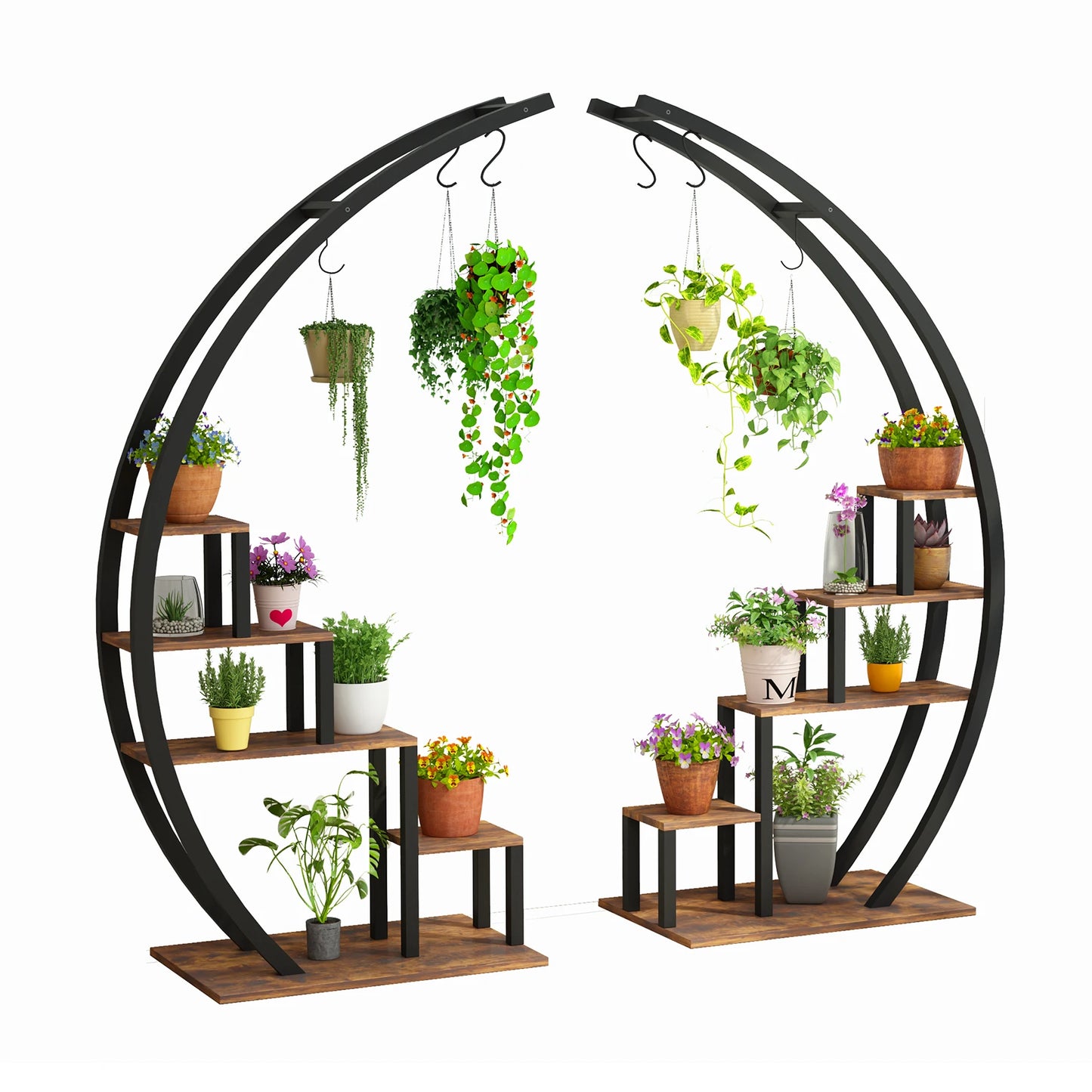 TWISTER.CK 5 Tier Metal Plant Stand Indoor Pack Of 2