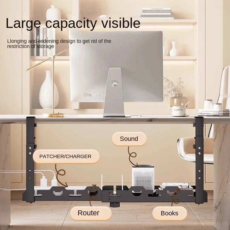 BEISHI Telescopic Under Table Cable Management Tray Organizer