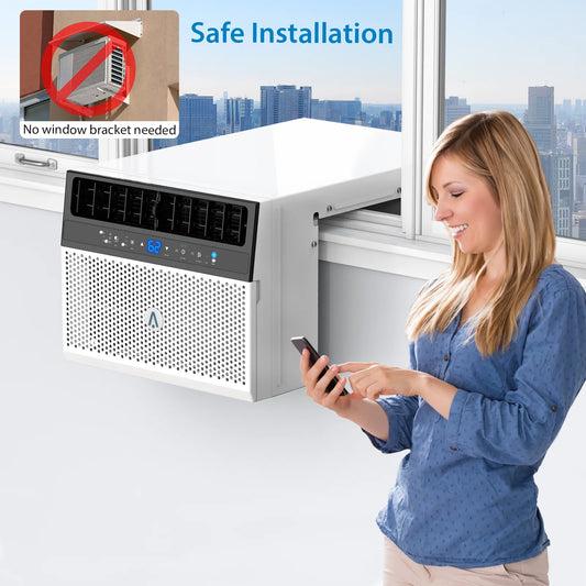 Acekool 6000 BTU Window Air Conditioner Energy Efficient App Control For Medium Rooms Cools Up To 350 Sq Ft