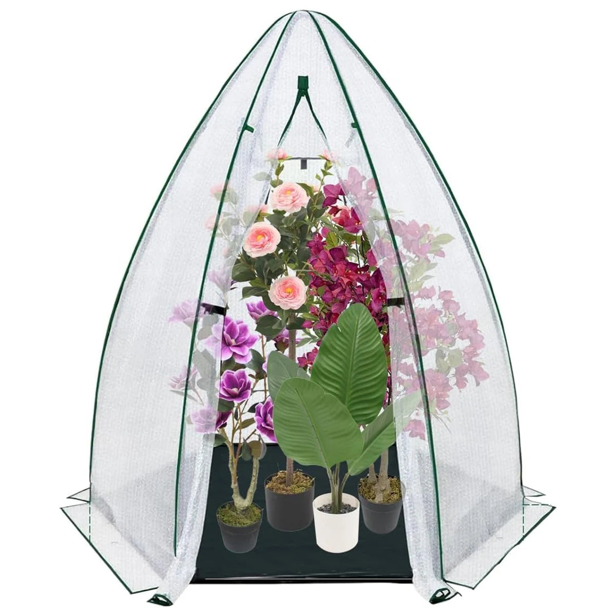 Twister.CK Heavy Duty Metal Frame Greenhouse With Zipper Door Portable Garden Shelter For Home Gardeners