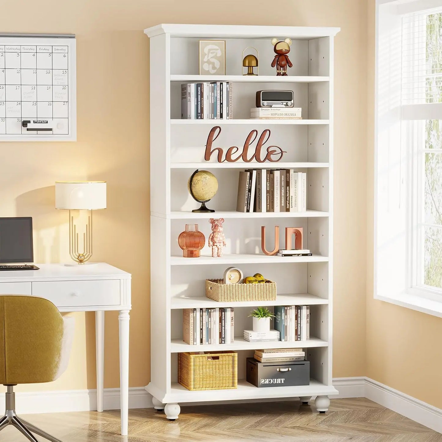 LITTLE TREE Bookcase With LED Lighting And Solid Wood Legs