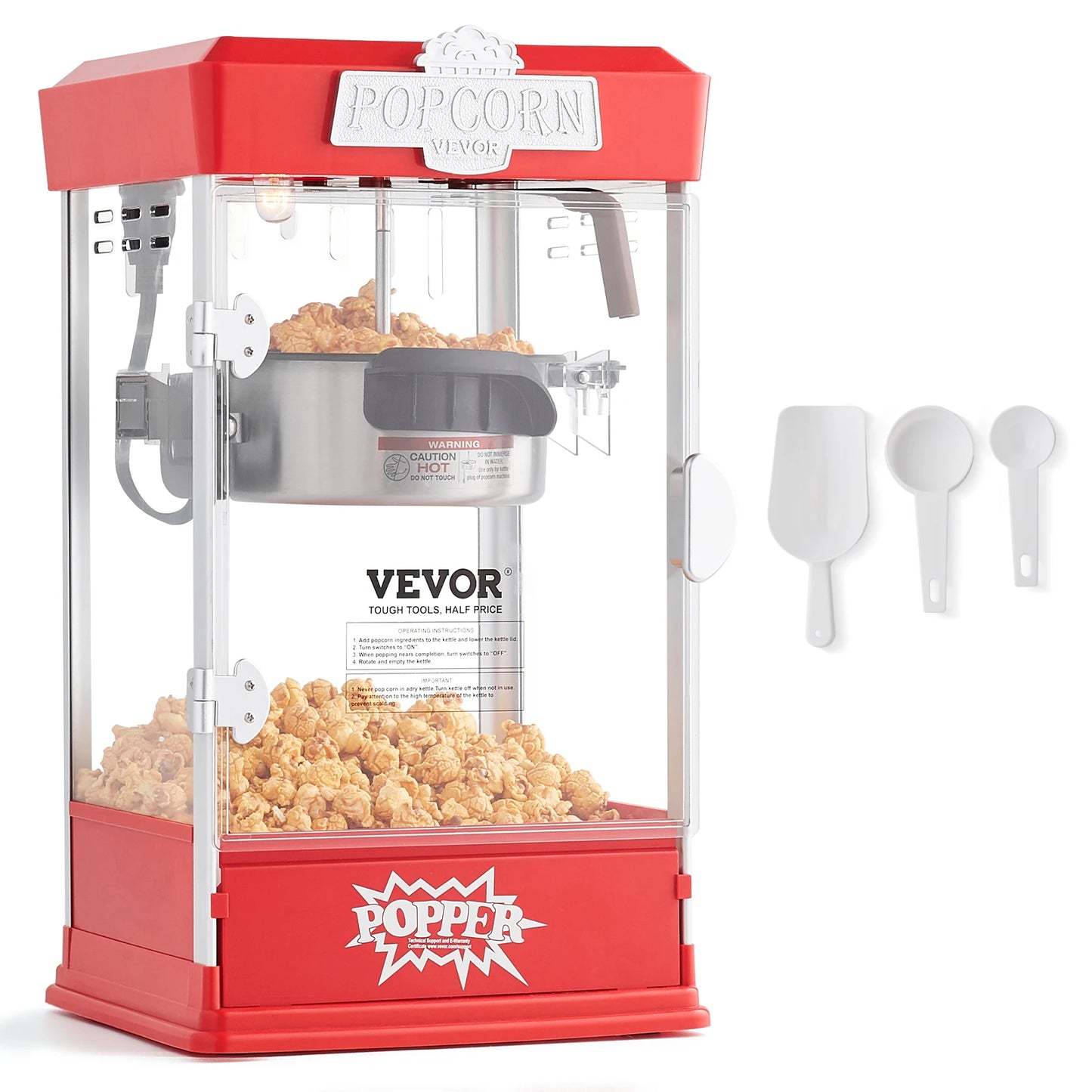 SucceBuy Commercial Popcorn Maker 400W 1.5 Gal Per Batch Countertop For Parties And Events