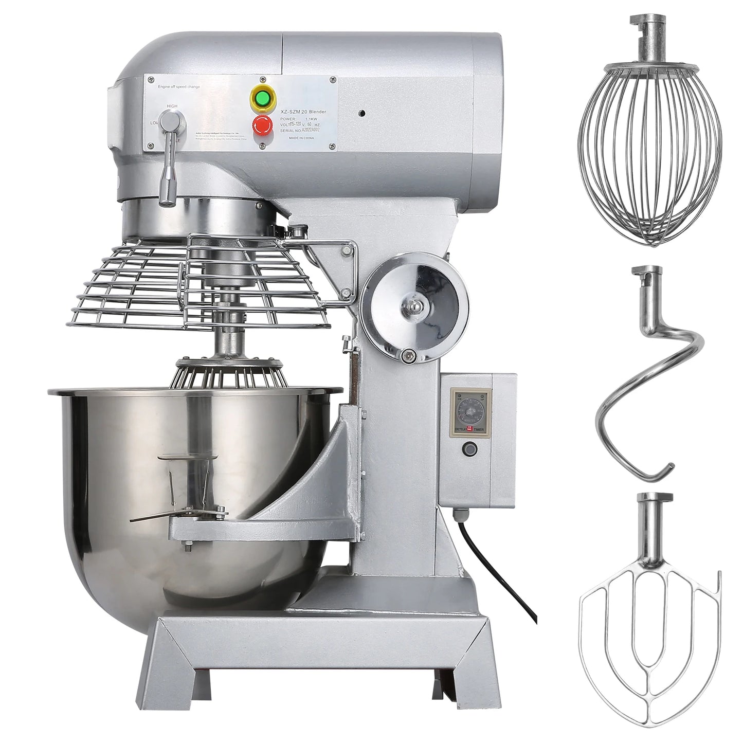 SucceBuy Electric Dough Mixer 10L To 30L Stainless Steel Adjustable Speed Heavy Duty Commercial Kitchen Stand Mixer