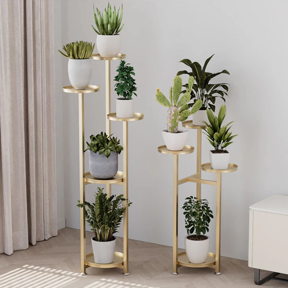 Tiered Plant Stand Indoor 5 Tier Metal Corner Planter With Anti Slip Feet By TWISTER.CK For Home Office Decor