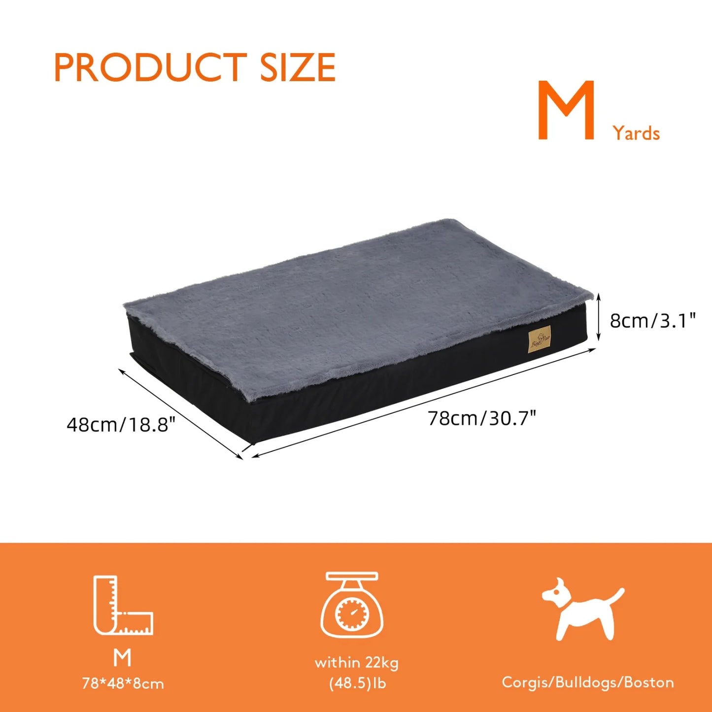 BINGOPAW Orthopedic Dog Bed For Large Dogs With Removable Cover