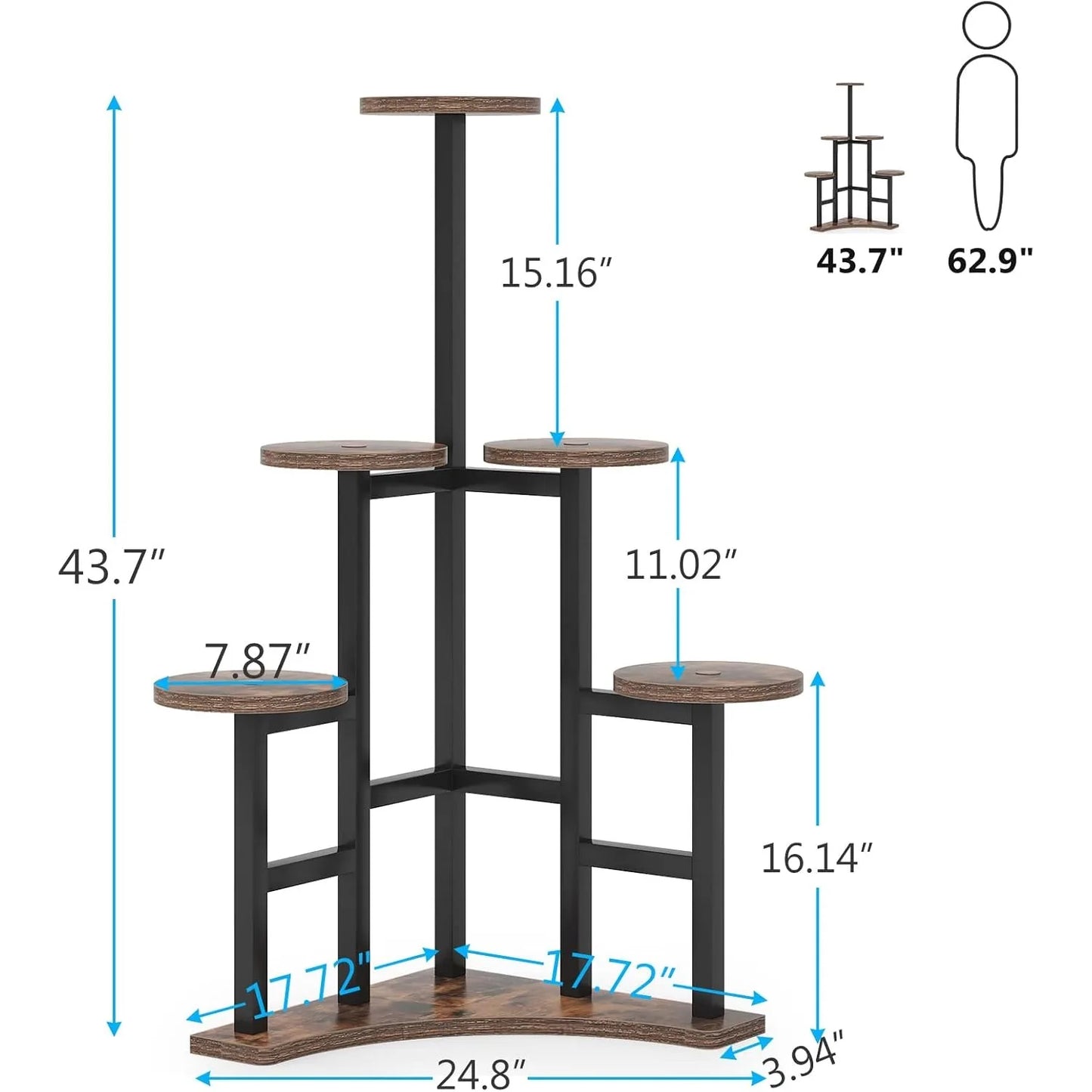 Little Tree 6 Tier Plant Shelf Stand For Living Room Balcony Garden