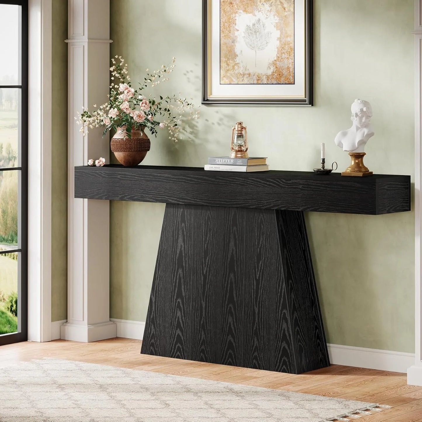 LITTLE TREE Farmhouse Console Table For Entryway And Hallway