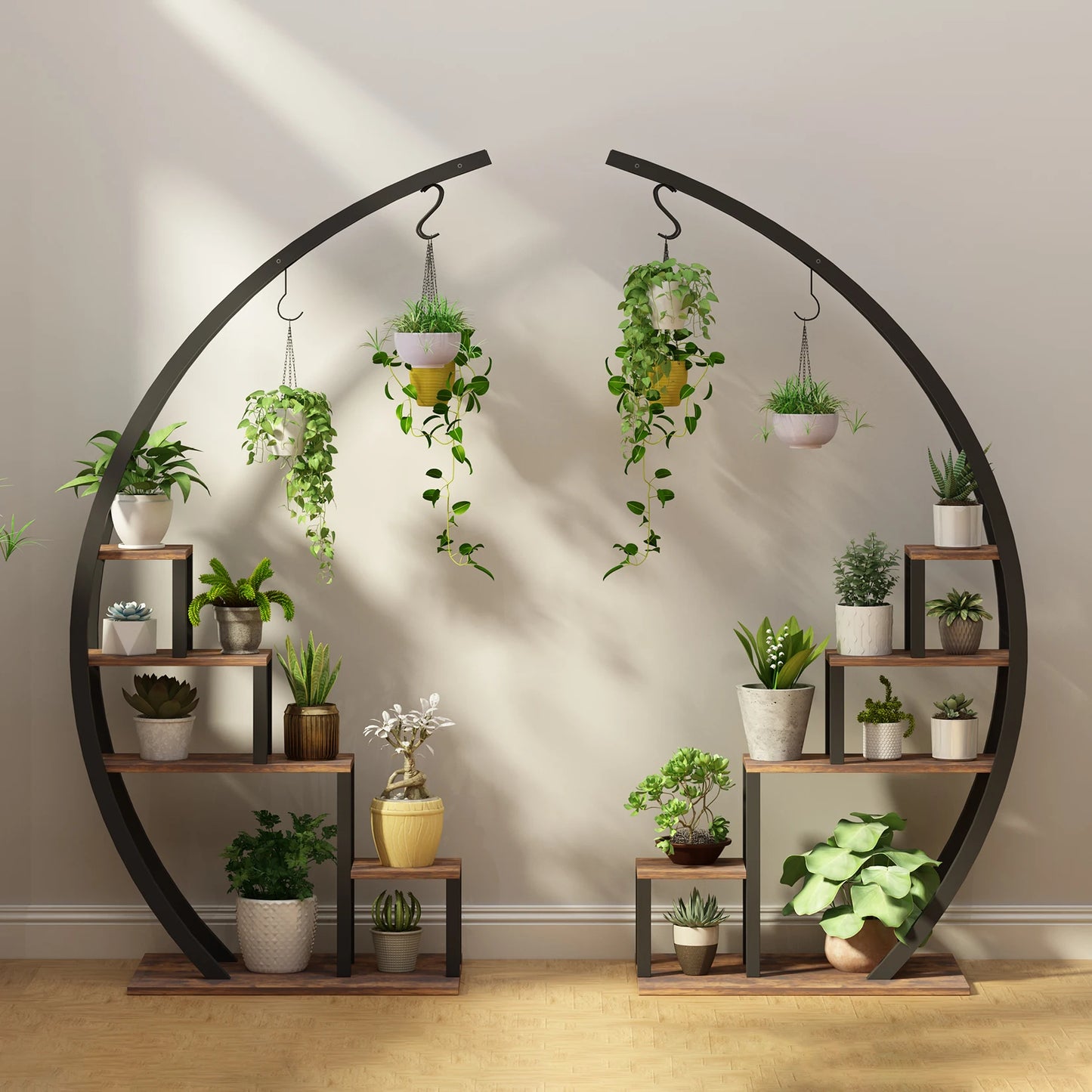 TWISTER.CK 5 Tier Metal Plant Stand Indoor Pack Of 2