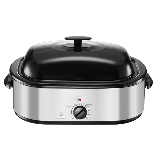 SucceBuy Electric Roaster Oven Roasting Pan With Adjustable Temperature Defrost And Warm Function For Home Cooks