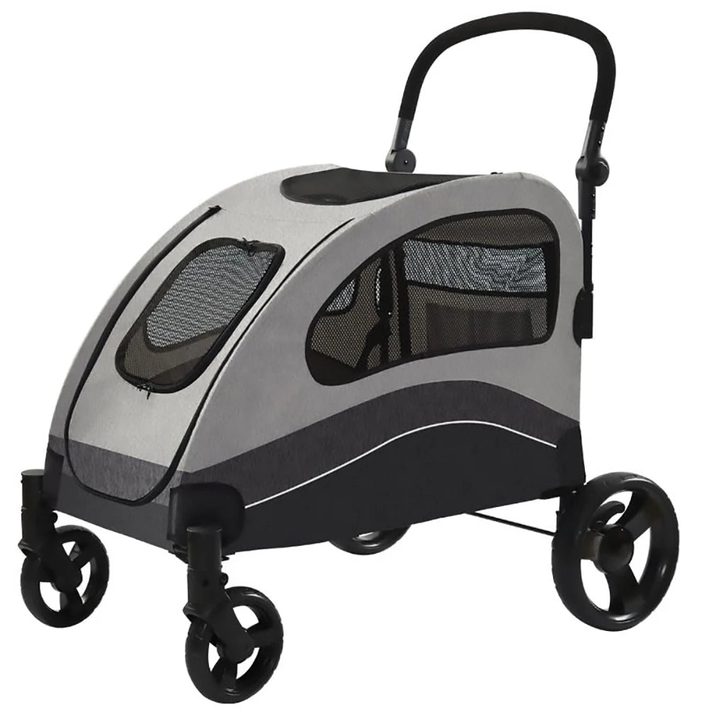 HiMISS Collapsible Large Dog Stroller Wagon 360 Degree Swivel Travel