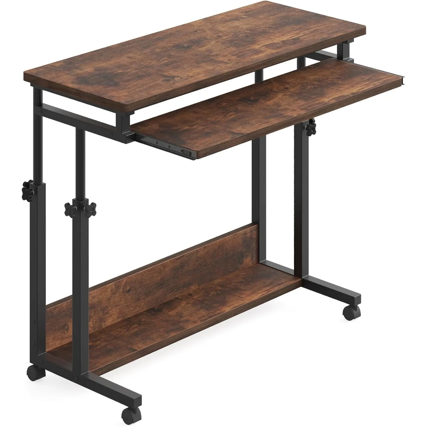 Little Tree Portable Laptop Desk With Height Adjustable Rolling Cart