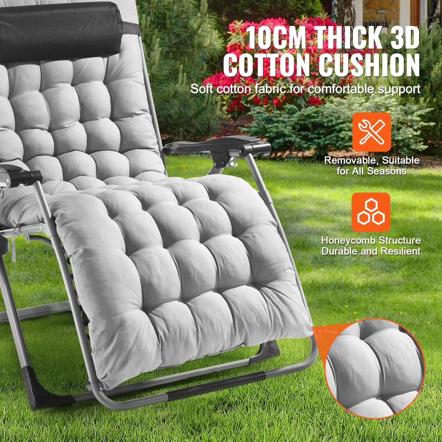 SucceBuy Zero Gravity Lounge Chair With Adjustable Recliner And Cupholder
