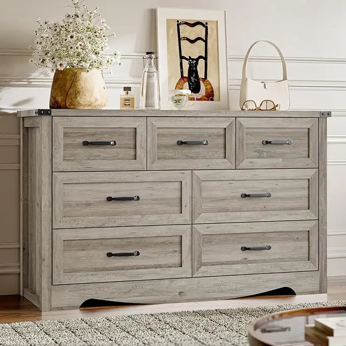 7-Drawer Dresser for Bedroom With Anti-Tipping Design