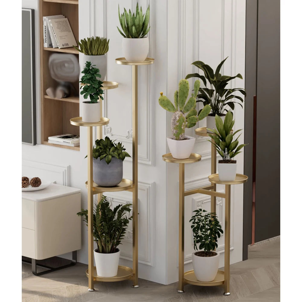 Tiered Plant Stand Indoor 5 Tier Metal Corner Planter With Anti Slip Feet By TWISTER.CK For Home Office Decor